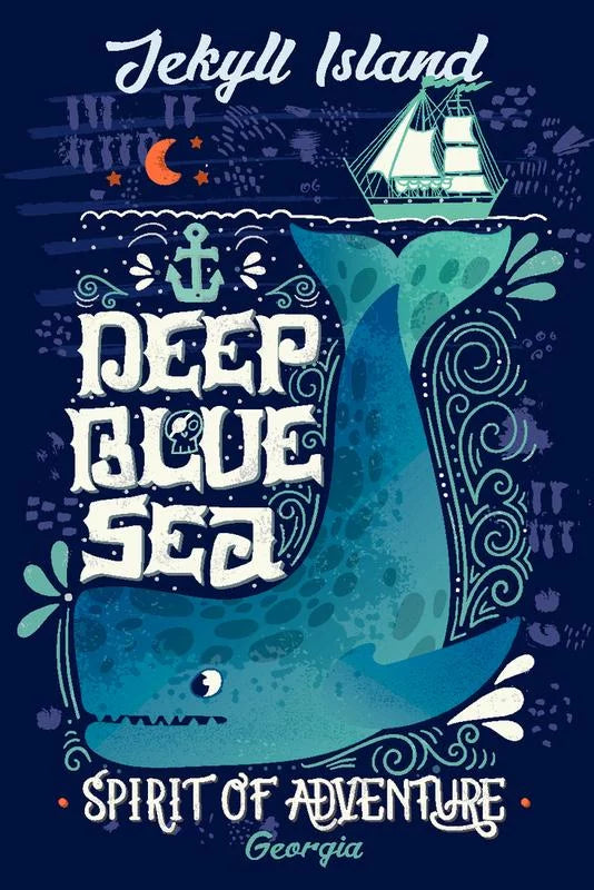 Jekyll Island, Georgia, Deep Blue Sea, Spirit of Adventure, Whale (1000 Piece Puzzle, Size 19x27, Challenging Jigsaw Puzzle for Adults and Family, Made in )