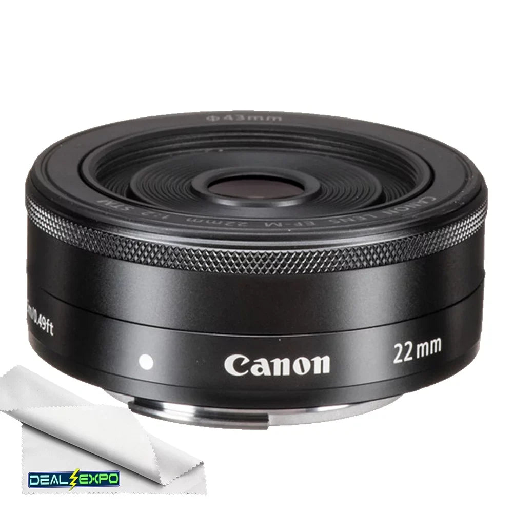 Canon -M 22mm f/2  Lens in Black  Compatible with Canon Mirrorless Cameras: Canon  M10, M100, M200, M3, M5, M50, M50 Mark , M6, M6 Mark  & More