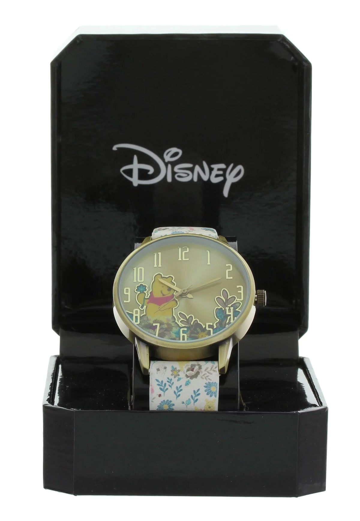 Cute Classic look Disney Winnie The Pooh Printed Band Watch Enjoy Picking flower  WP5037-