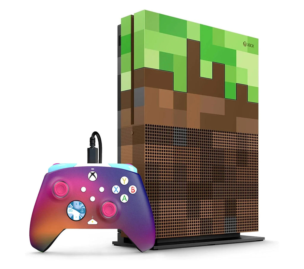 Microsoft Xbox One S Minecraft Limited Edition 1TB Gaming Console +    Bundle Used