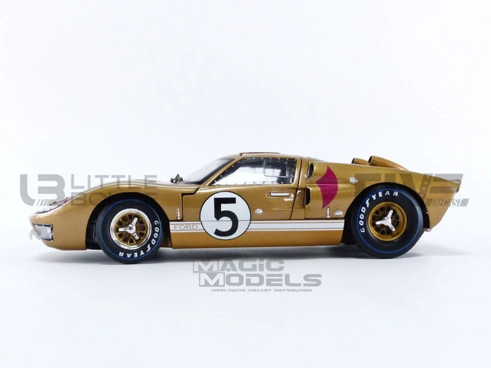 1966 Ford -40   #5 Gold Le Mans 1/18 Diecast Model Car by Shelby Collectibles