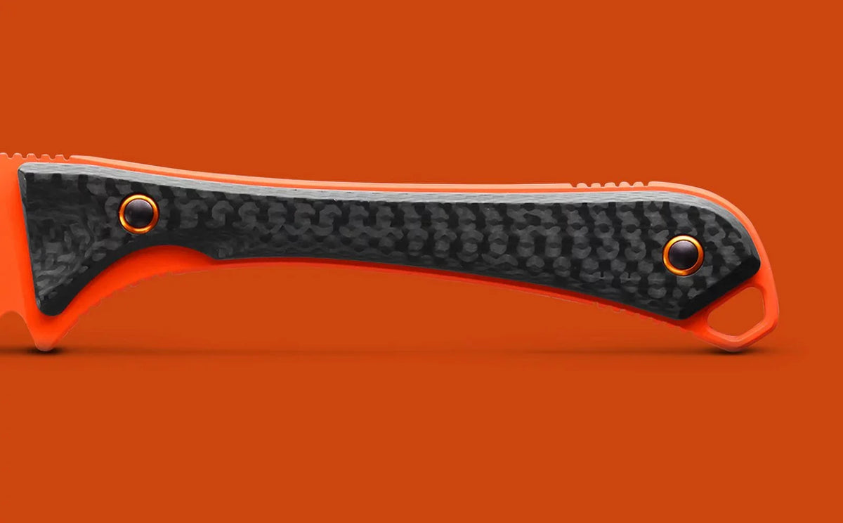 Benchmade Altitude 3.08" Fixed Blade Carbon Fiber Handle Orange Cerakote -S90V 15201OR Knife