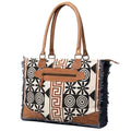 KB491  Upcycled Wool Upcycled Canvas Genuine Leather women bag western handbag purse