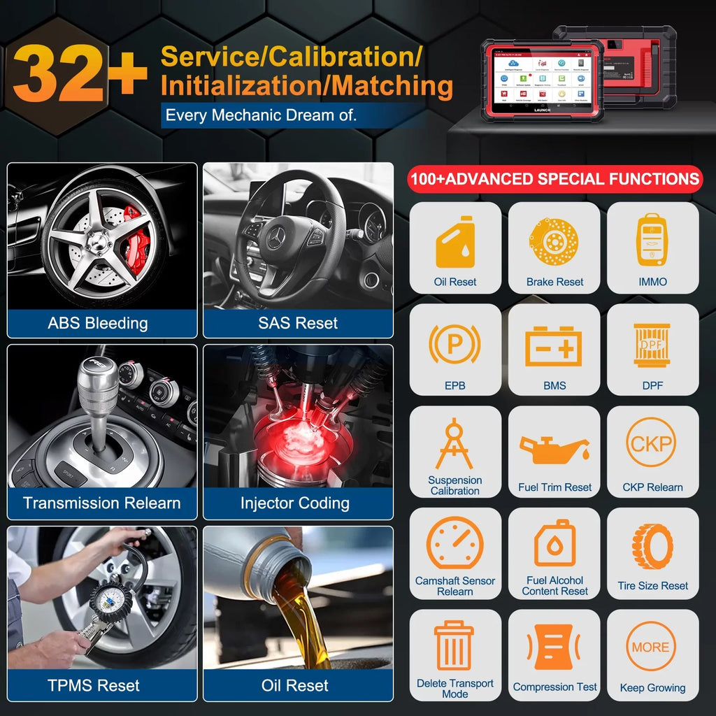 X431   Automotive Diagnostic Scan Tool, All Systems Bi-Directional Auto Car Scanner with 32+ Services,  Coding,  ,  Autoauth, 2 Years Free Update