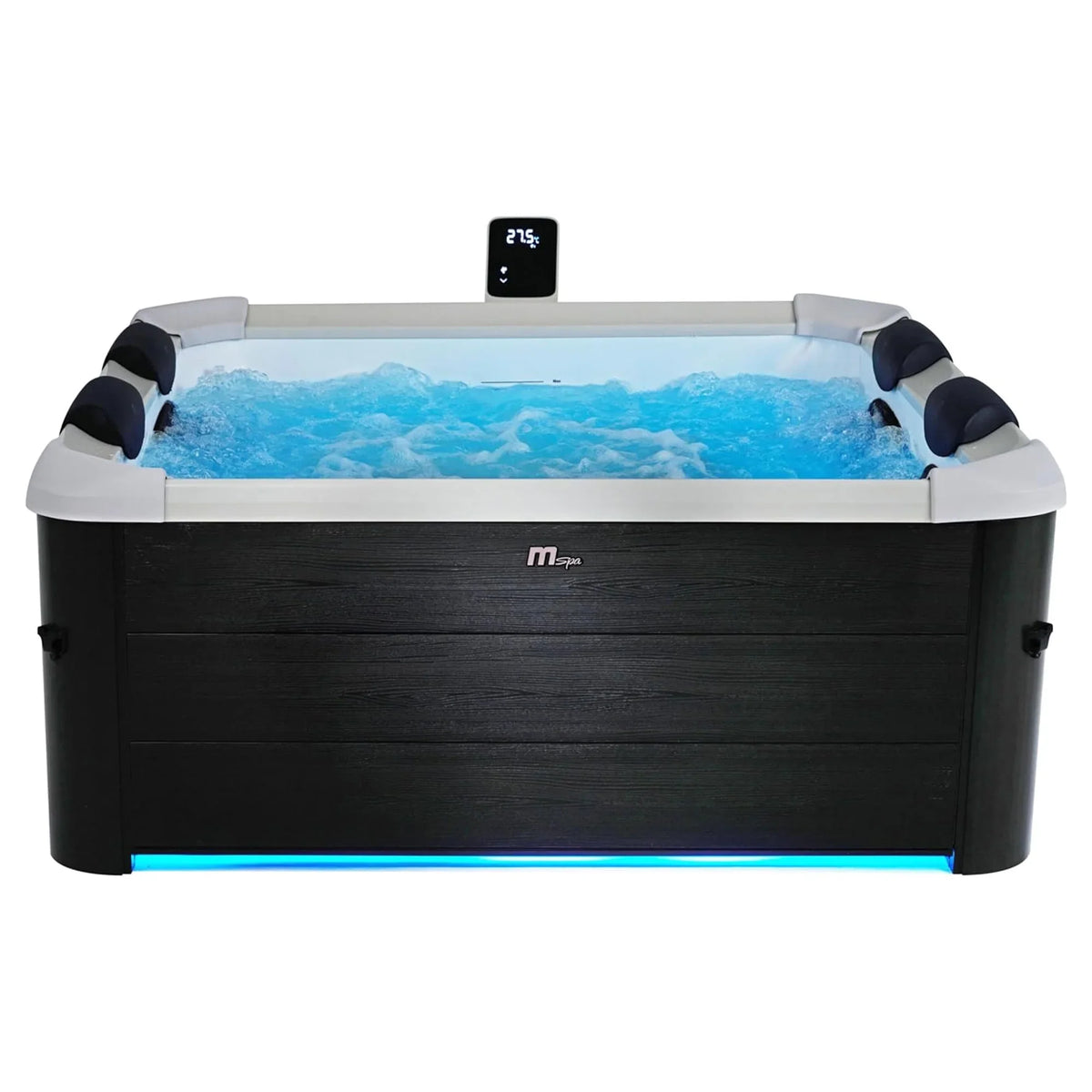 MSpa Oslo 6 Person Squared Hot Tub with Hydro Massage Jets Plus &  Strip