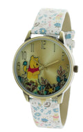 Cute Classic look Disney Winnie The Pooh Printed Band Watch Enjoy Picking flower  WP5037-