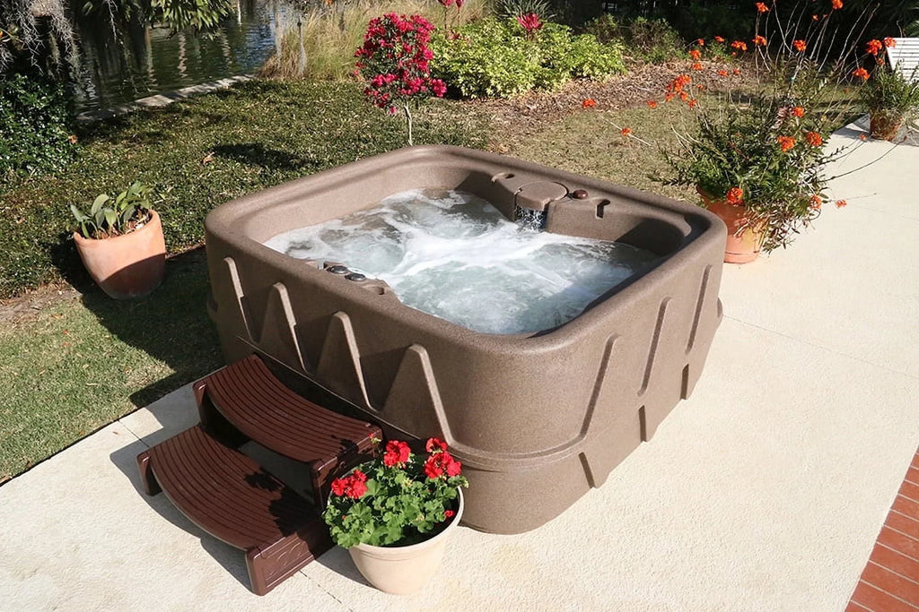 Aquarest Spas Powered By Jacuzzi® -400 Select 4- Person 20 - Jet- Plug and Play Hot Tub w/ waterfall - Brownstone