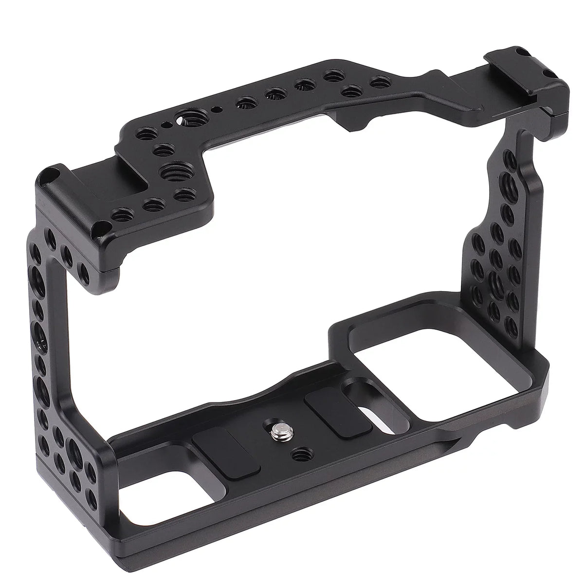 Htovila Camera Cage Aluminum Alloy Video Cage Replacement for Sony A7M3 A7R3 A9 Mirrorless Camera with Cold Shoe Mount 1/4 Inch & 3/8 Inch Screw Holes