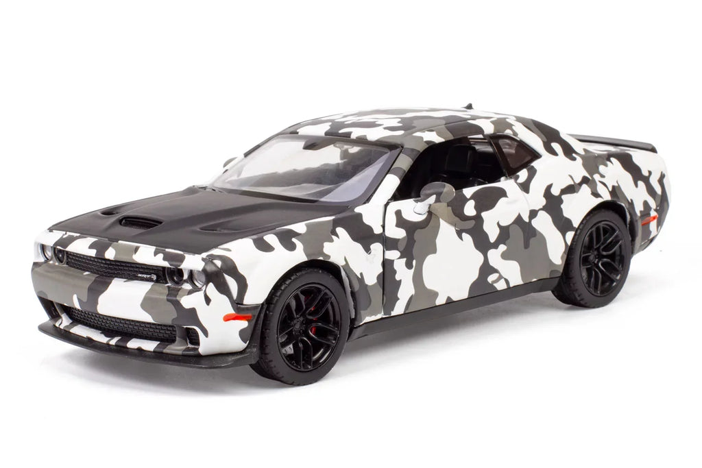 All Star Toys Exclusive 2018 Dodge Challenger  Hellcat Widebody Camouflage 1/24 Diecast Model Car by Motormax 79350 Camo
