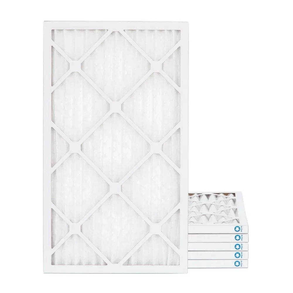 12x25x1  11,  1000 Pleated  Furnace 1" Air Filters by Pamlico. Quantity 6. Actual Size: 11-1/2 x 24-1/2 x 3/4