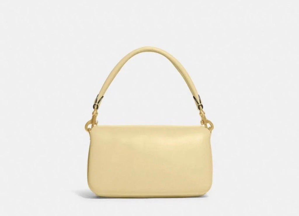 Leather Covered C Closure Pillow Tabby Shoulder Bag 18 Vanilla One Size