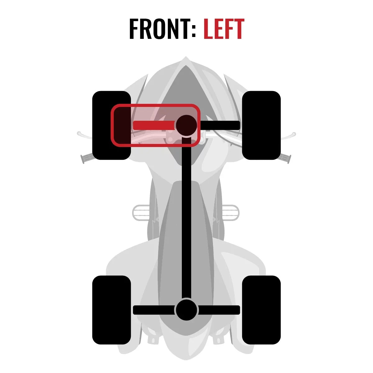 Sixity  Front Left Axle compatible with Can-Am Commander 800 2015 -    4X4