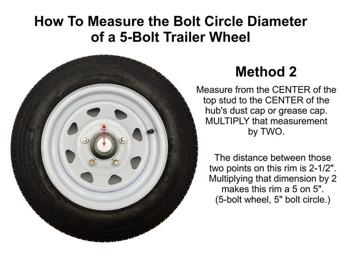 Pair of 5-Bolt On 4-1/2 Inch Trailer Hub Assemblies - Includes (2) Square Stock 1-3/8 Inch To 1-1/16 Inch Tapered Spindles &amp; Bearings
