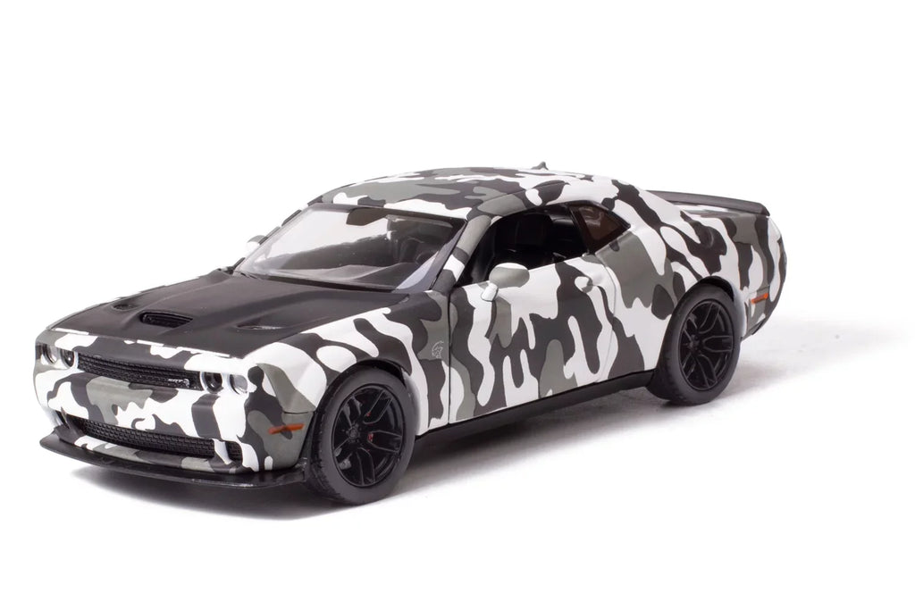 All Star Toys Exclusive 2018 Dodge Challenger  Hellcat Widebody Camouflage 1/24 Diecast Model Car by Motormax 79350 Camo