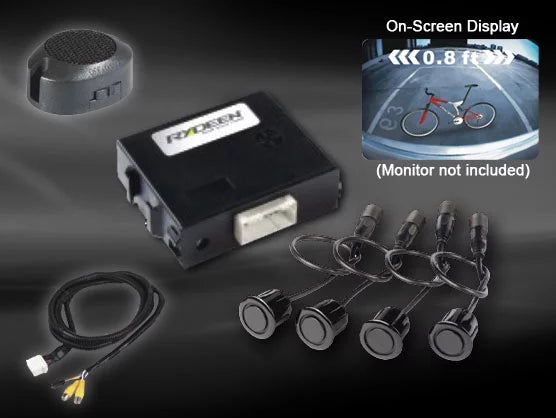 Rydeen -412PM Car Parking Backup Sensor System w/ On-Screen Video Capability