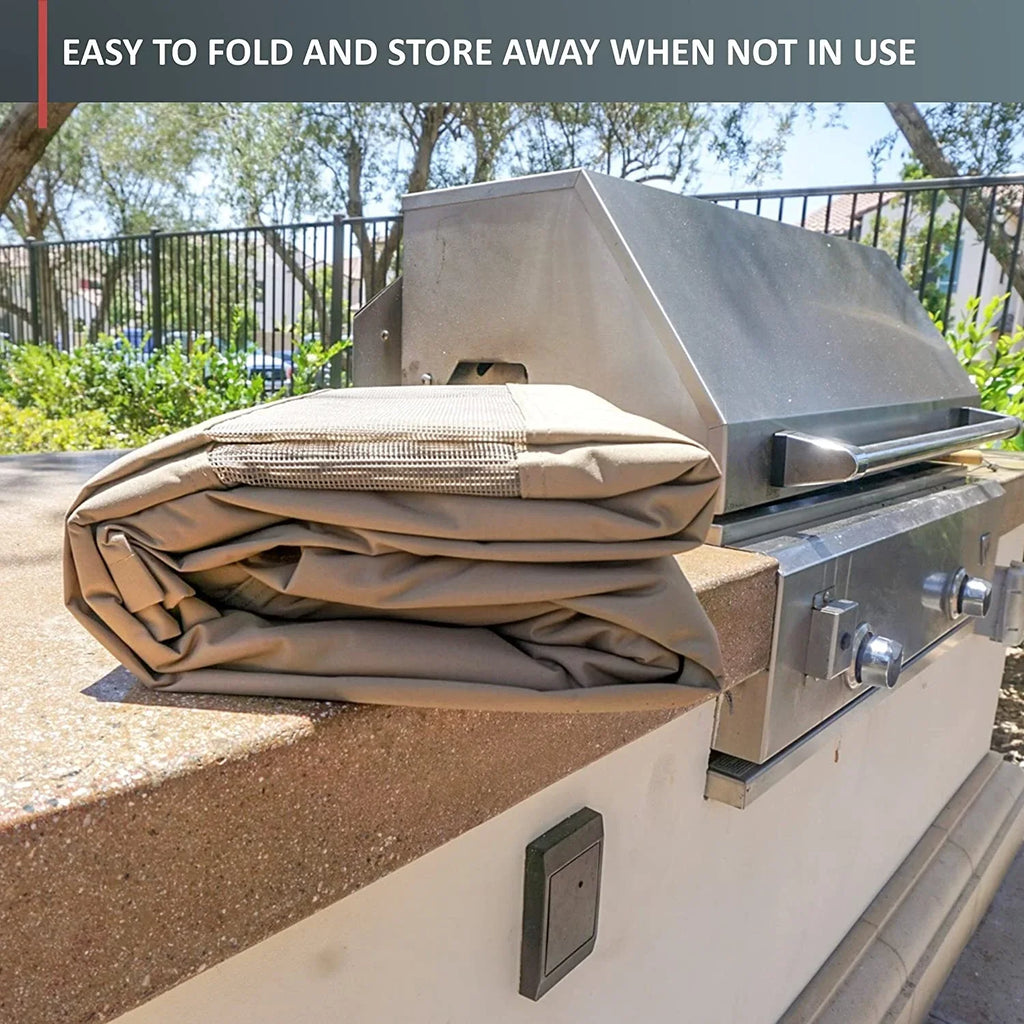 Premium Tight Weave  Island Grill All Weather Protection Covers Up To 124"