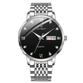 Luxury Men's Ultra Thin Watches Waterproof Luminous Date&Week Stainless Steel Men Watch Business Quartz Male Watch Gift