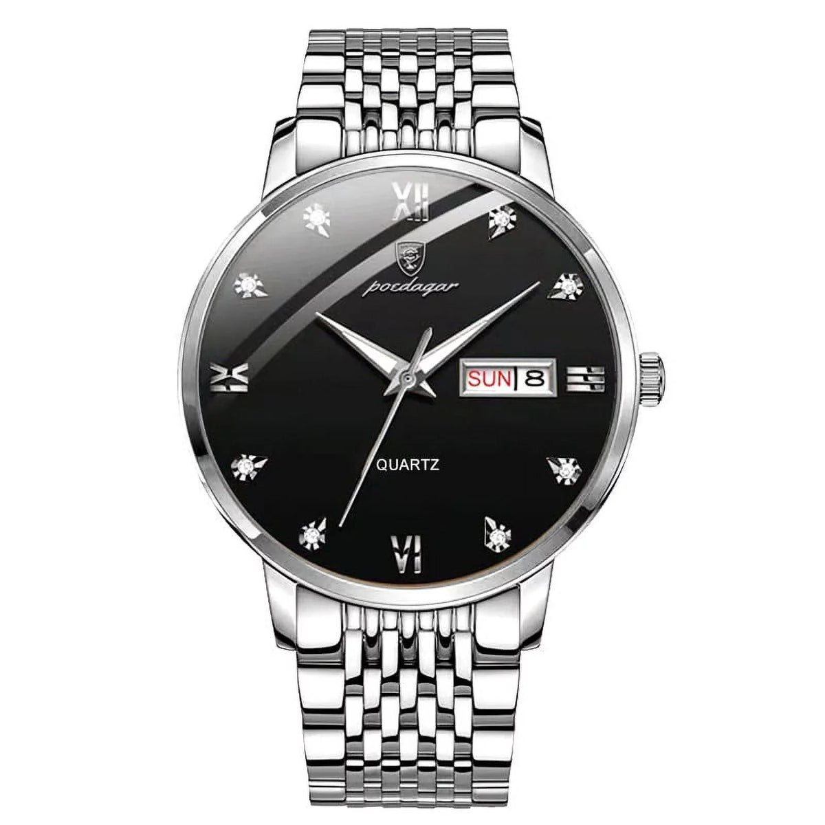 Luxury Men's Ultra Thin Watches Waterproof Luminous Date&Week Stainless Steel Men Watch Business Quartz Male Watch Gift