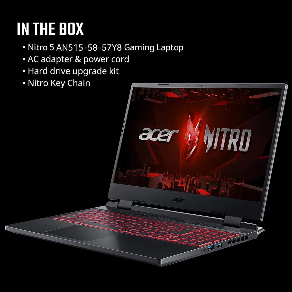 Acer Nitro 5 AN515-58-57Y8 Gaming Laptop | Intel Core i5-12500H |  GeForce  3050 Ti Laptop  | 15.6"  144Hz  Display | 16GB DDR4 | 512GB Gen 4  | Killer Wi-Fi 6 | Backlit Keyboard