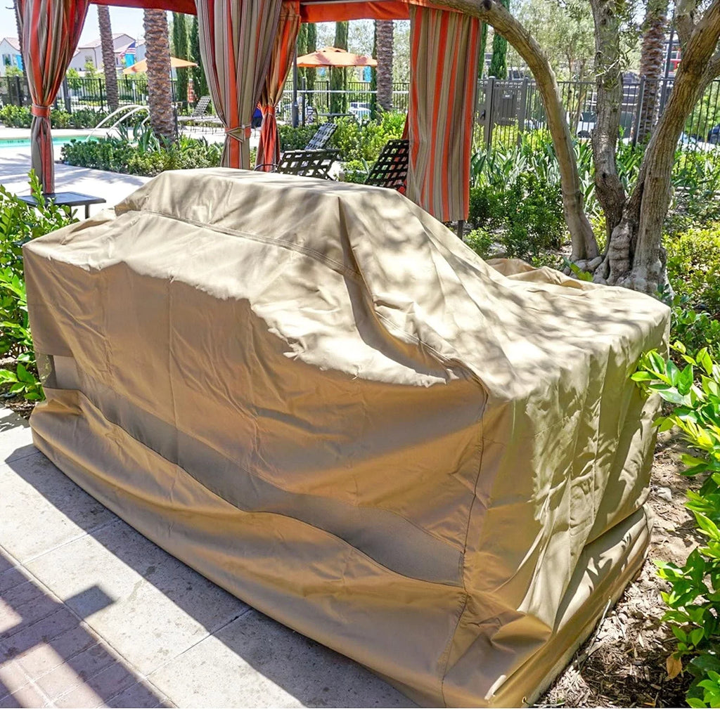 Premium Tight Weave  Island Grill All Weather Protection Covers Up To 124"