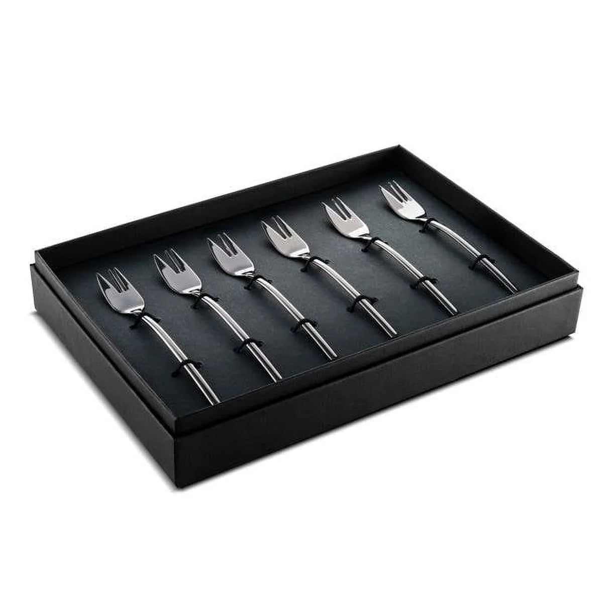 Due Oro Nero Cake Fork - Pack of 6