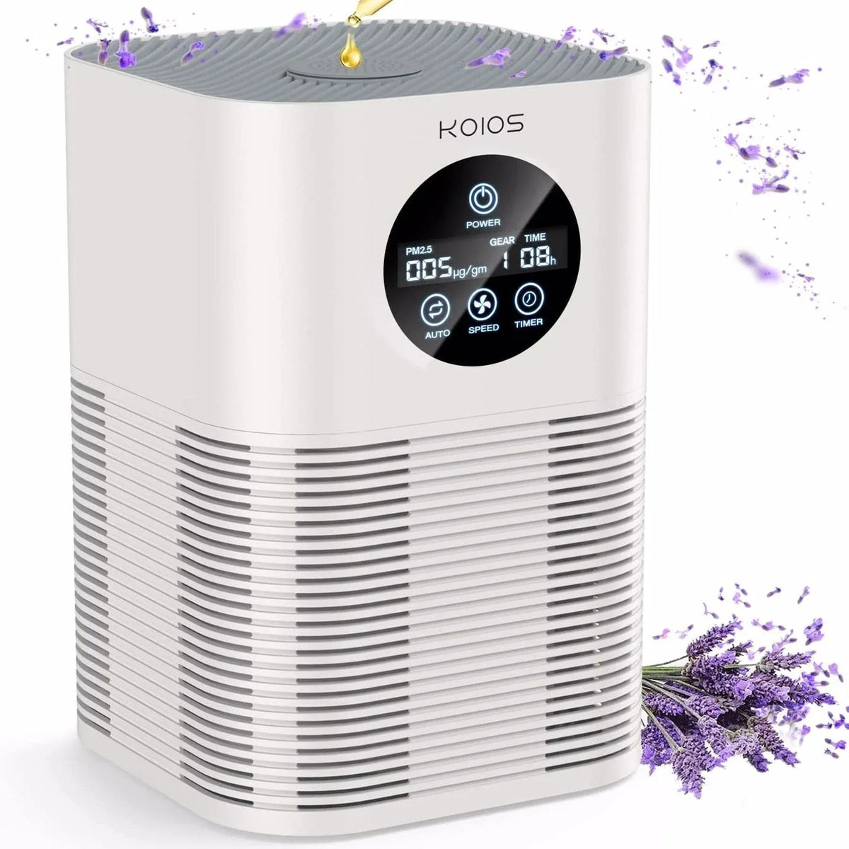 Air Purifiers for Home Bedroom, H13  Air Purifier with Auto Speed Control for Smoke (-50, white)