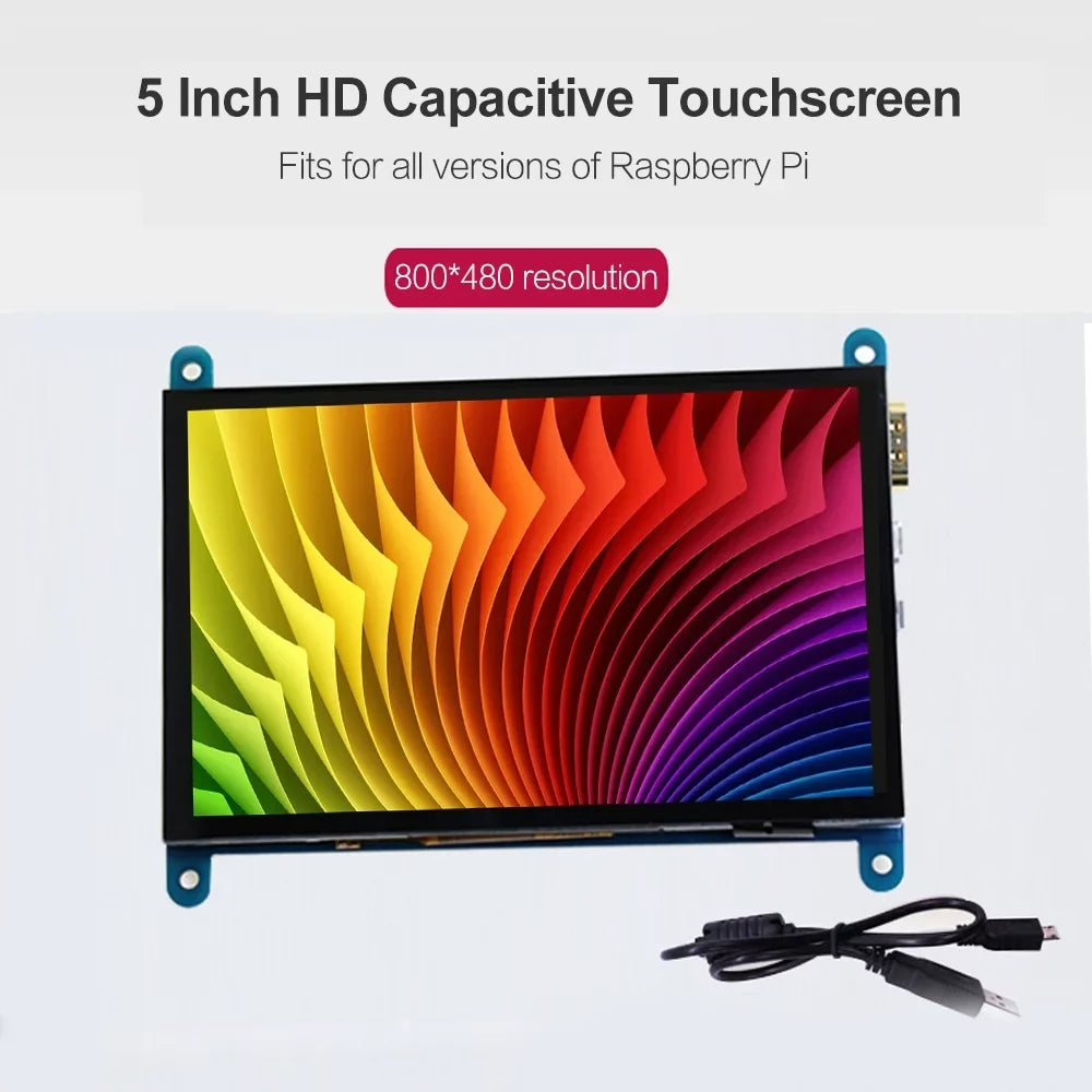 moobody 5 Inch  Capacitive Touchscreen Display 800*480 Resolution Small Portable  with   Interface Compatible with Raspberry Pi Tool
