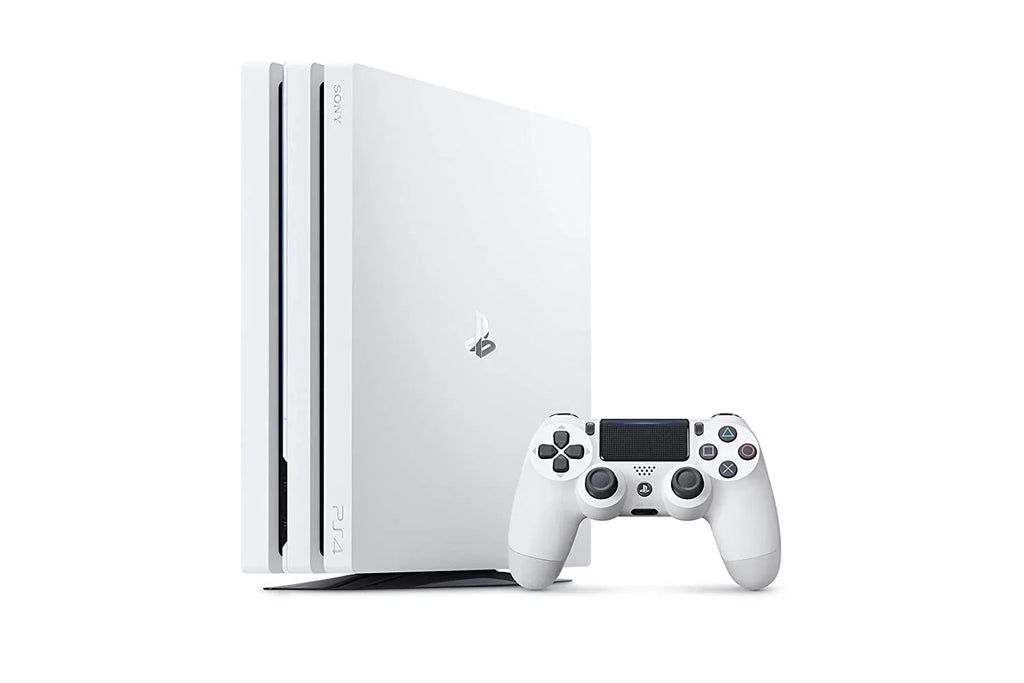 Sony PlayStation 4 Original 500GB Matte White Gaming Console + Gaming Earbuds With Microphone   Bundle Like New