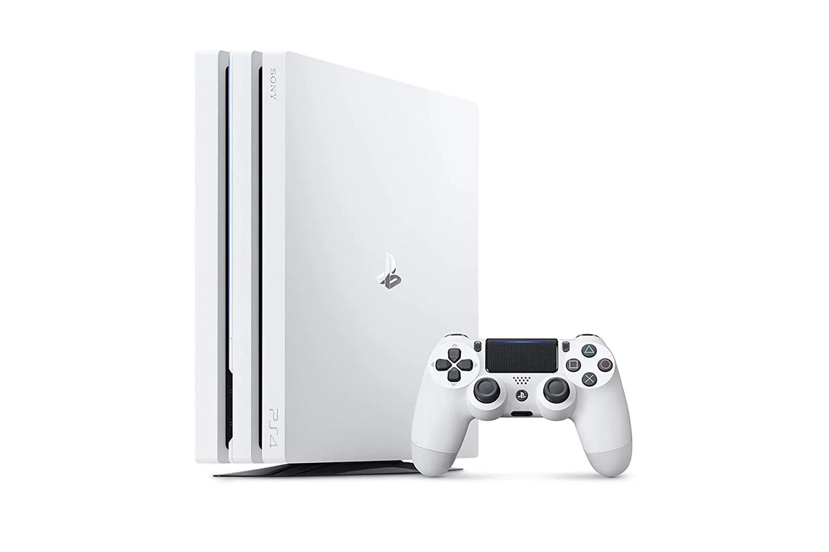 Sony PlayStation 4 Original 500GB Matte White Gaming Console + Gaming Earbuds With Microphone   Bundle Like New