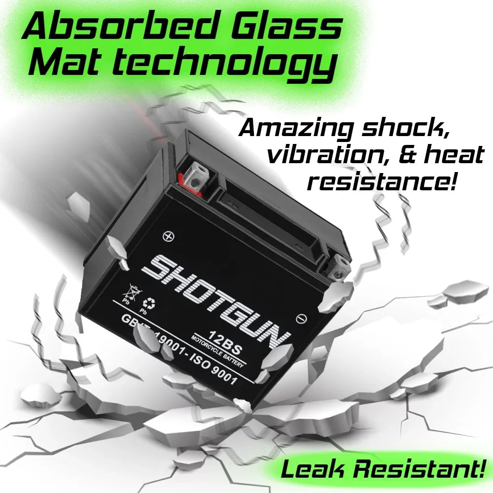 Shotgun YTX12- Motorsports Battery Compatible with Suzuki -R1000