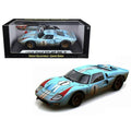 1966 Ford -40  2 Gulf Blue Dirty Version #1 1/18 Diecast Car Model by Shelby Collectibles
