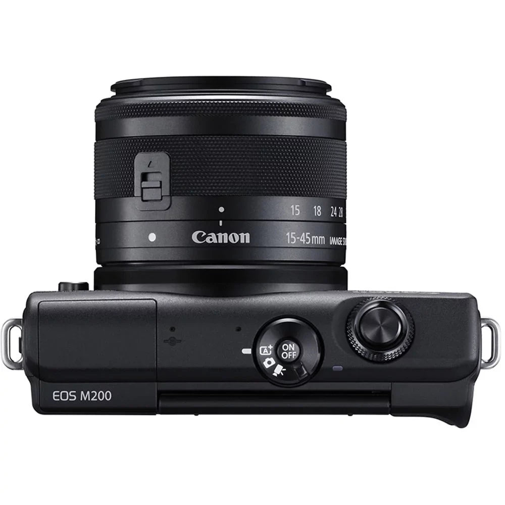 Canon  M200 Mirrorless Digital Camera with 15-45mm Lens (Black) Filter Bundle