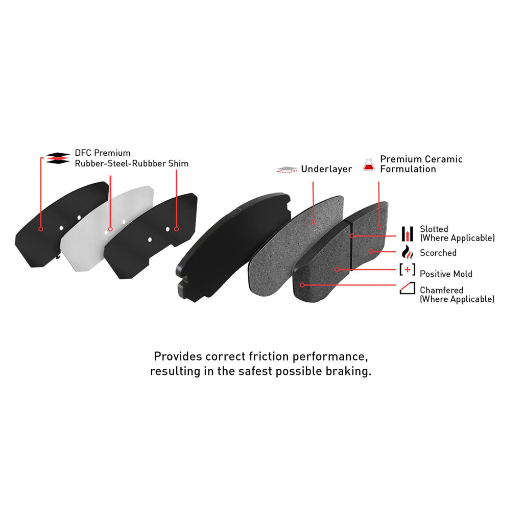 Dynamic Friction Company Front Geospec Brake Rotors with 3000 Series Ceramic Brake Pads includes Hardware 4312-67022 Fits select: 2011-2013  , 2014-2017   S///