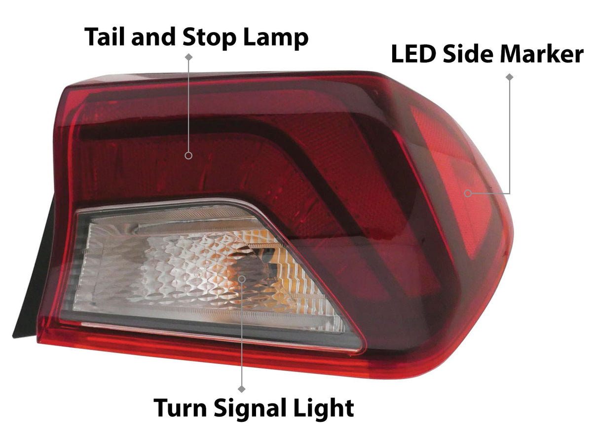 Replacement Tail Light Rear Lamp for 2021 2022 2023 2024 K5  Type with Light Bulbs Included Outer Passenger Right Side 92402L3000 KI2805162