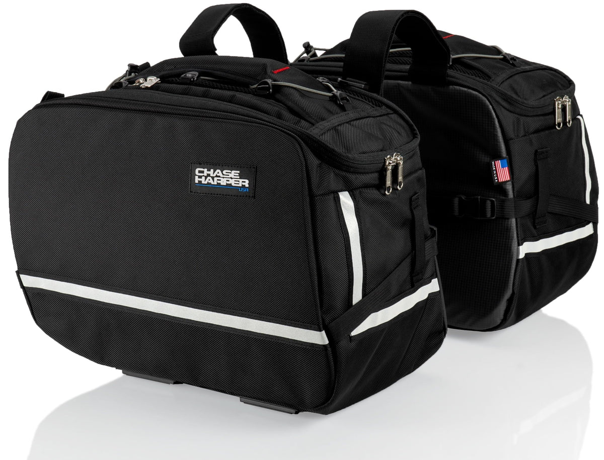 Chase Harper  3550 Aeropac  Saddle Bags - Water-Resistant, Industrial Grade Ballistic Nylon w/Thermoplastic Insert, Anti-Scratch Vinyl on Inward Facing Wall, 14" L x 9" W x 10.5" H (Per Side)