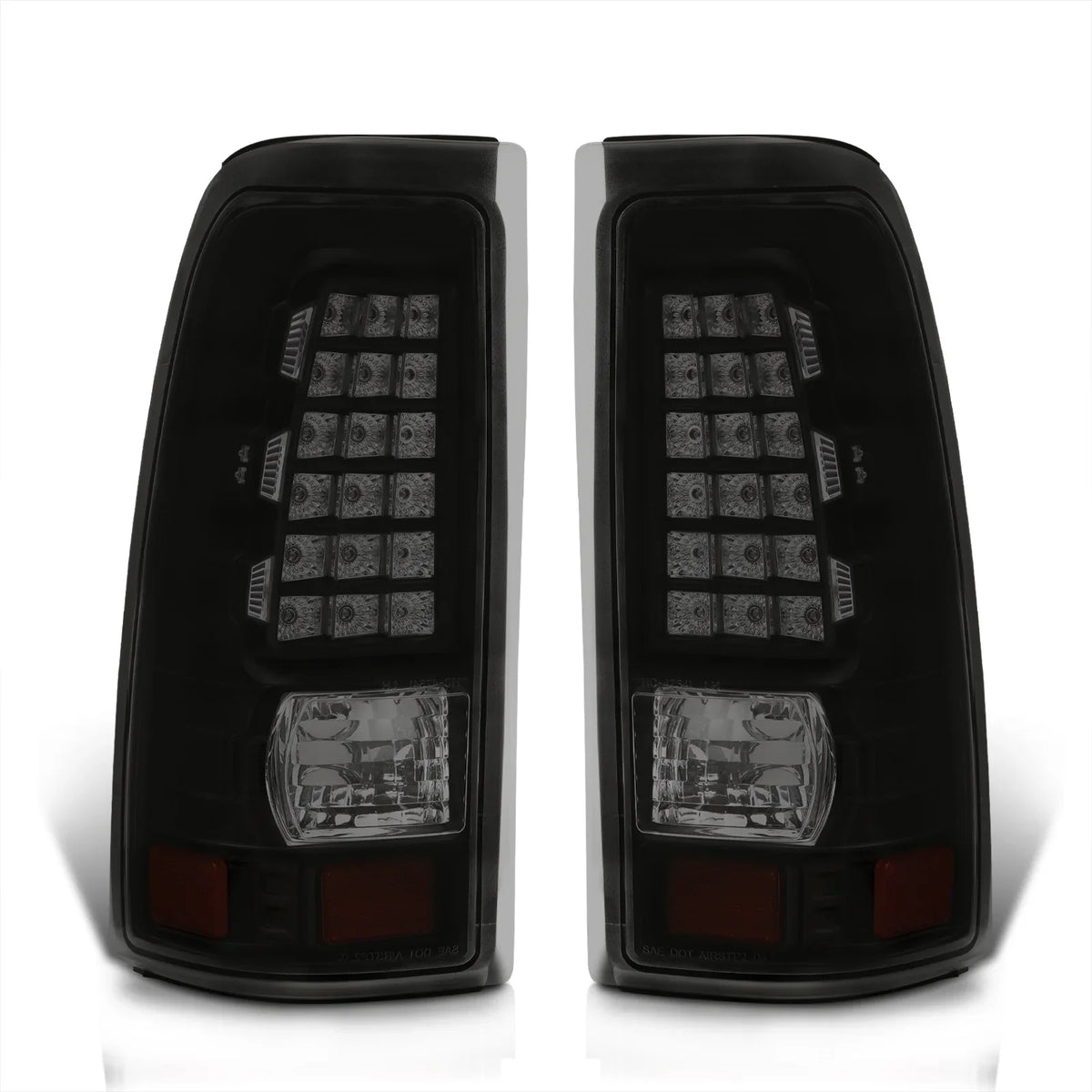 Distributors Smoked Lens Black Housing  Tail Lights Brake Stop Signal Driving Lamps Pair Compatible/Replacement For Chevy Silverado  Sierra Fleetside 1999 2000 2001 2002 2003 2004 2005 2006