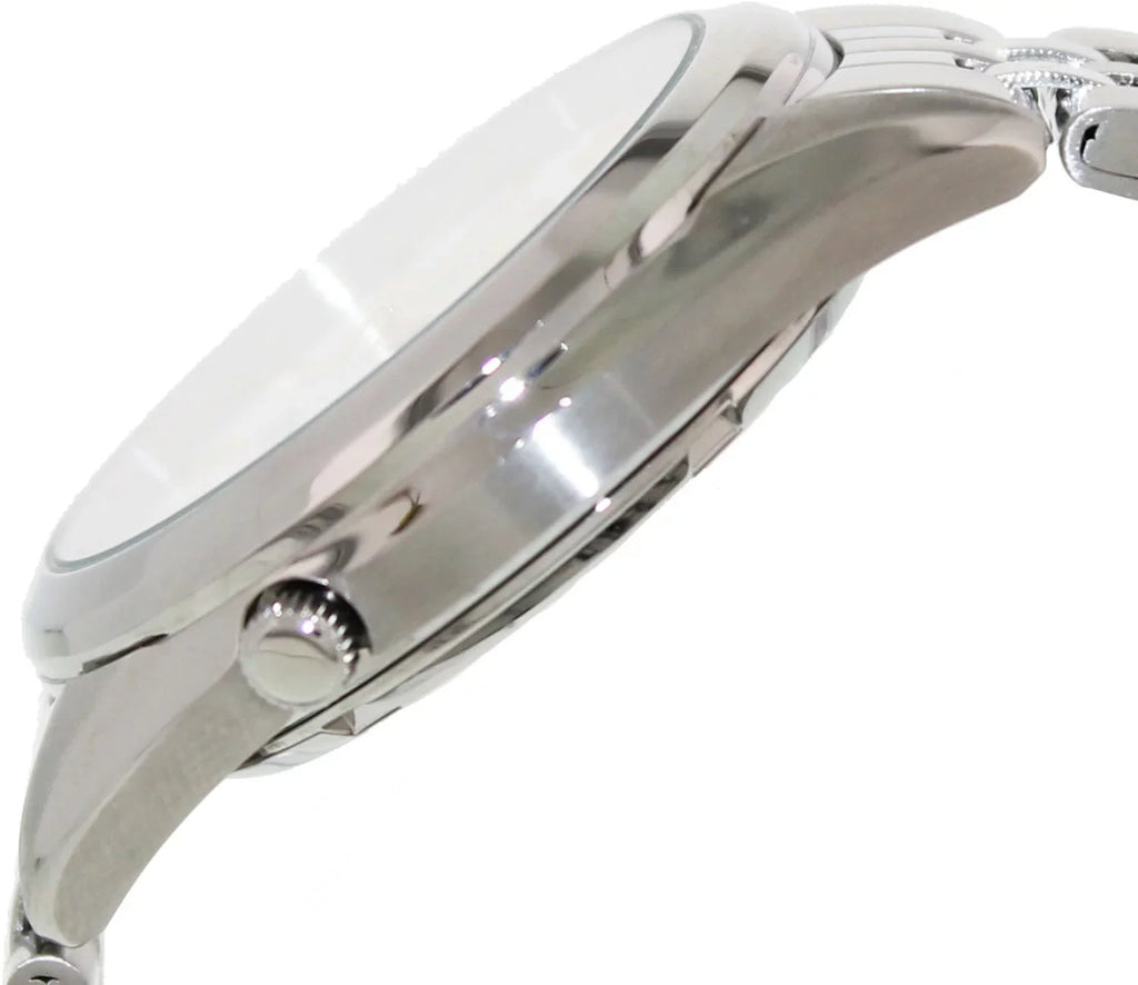 Seiko Men's 5 Automatic Watch - White/Silver Dial with Gold-Tone - Steel Bracelet