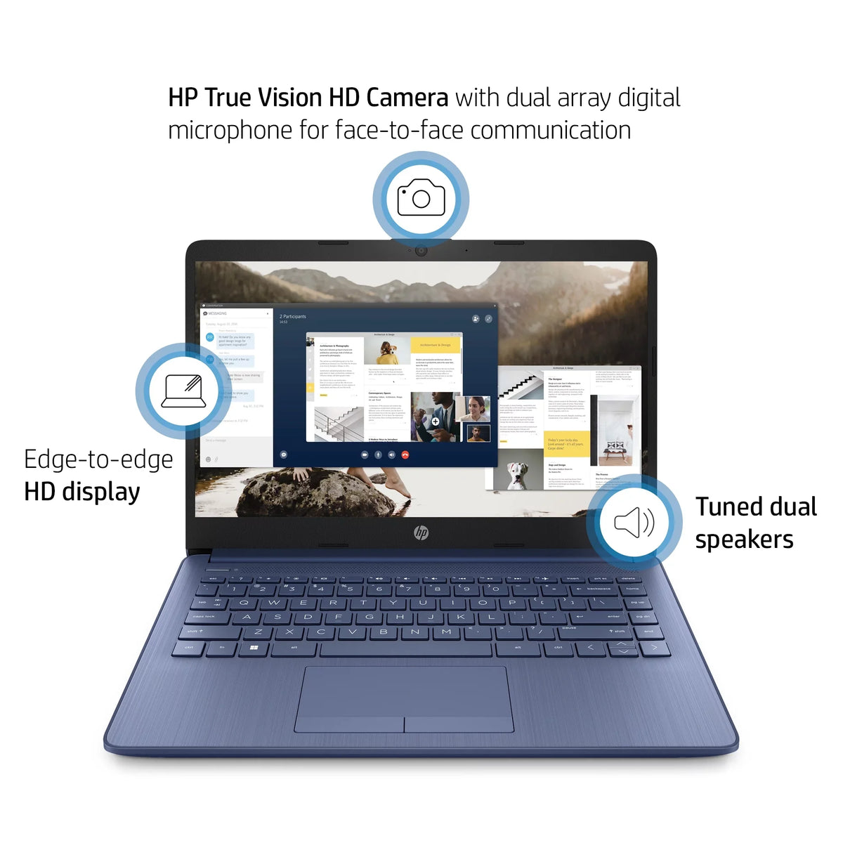 Restored  14-cf2111wm Stream 14"  Celeron N4120 1.1GHz Intel  Graphics 600 4GB  64GB  Win 11 Home Blue (Refurbished)