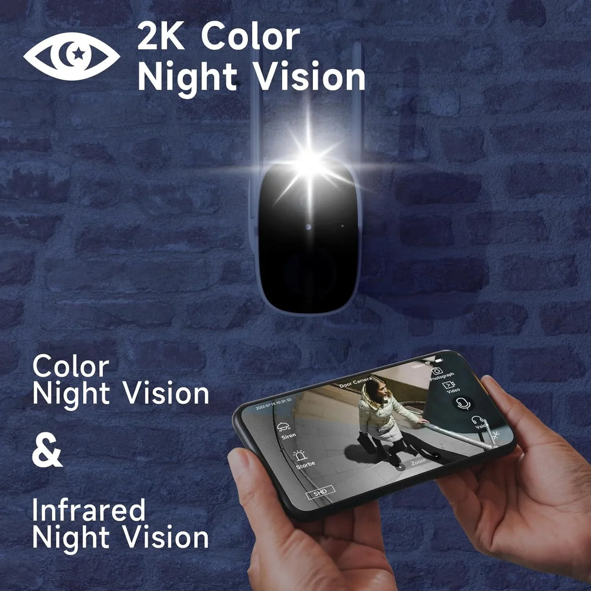4Pack Security Cameras Wireless Outdoor - 2K  Color Night Vision  Motion Detection WiFi Wireless Cameras for Home Security, Spotlight Siren Alarm Camera with 2-Way Audio, Cloud/ (up to 256G)