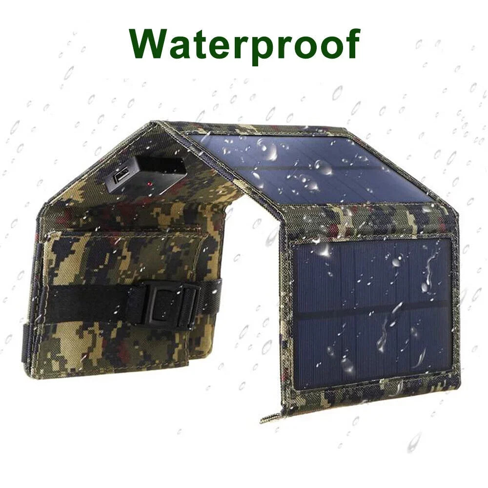 80W  Solar Panel Folding Power Bank Outdoor Camping Hiking Phone Charger