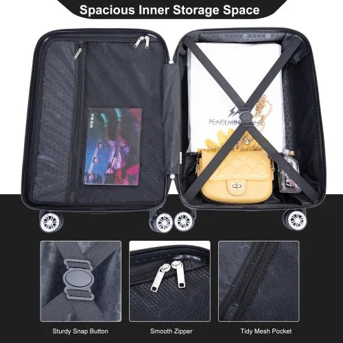 Zateety 2Piece Luggage Sets  Lightweight Suitcase , Spinner Wheels,