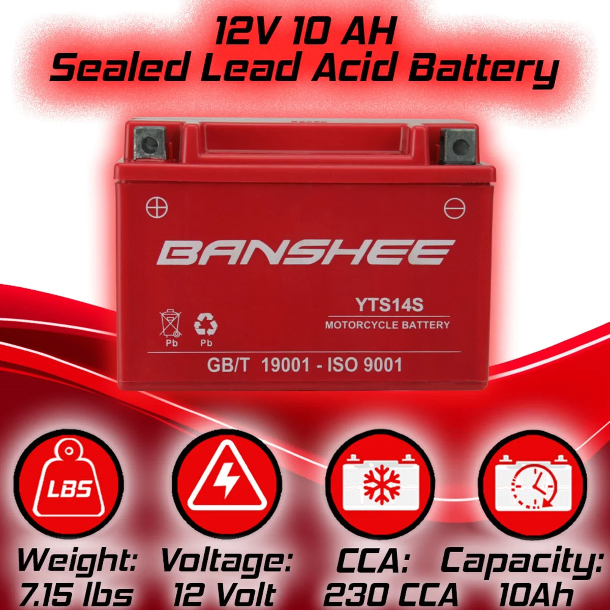 Banshee YTZ14S Motorsports Battery Compatible with Benelli Tornado Naked Tre 1130 Sport Evo