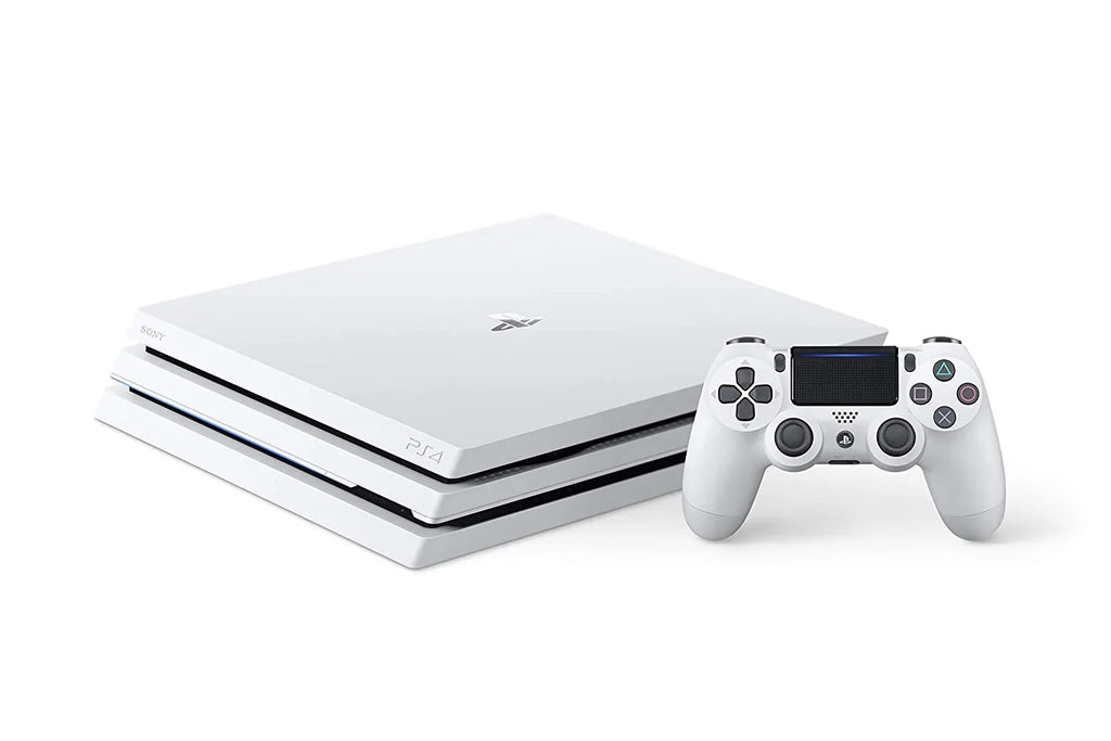 Sony PlayStation 4 Original 500GB Matte White Gaming Console With 2 Controller + G9 Earbuds With Microphone   Bundle Like New