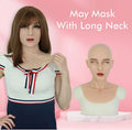 Realistic Human Skin Silicone Female Face Mask Crossdresser Cosplay