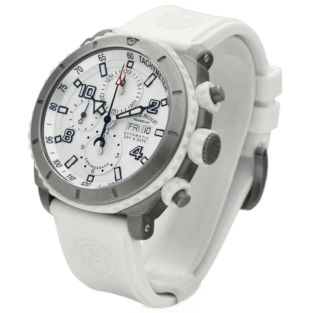 Armand Nicolet T616B--9610B Stainless Steel Ivory Rubber Automatic Men's Watch