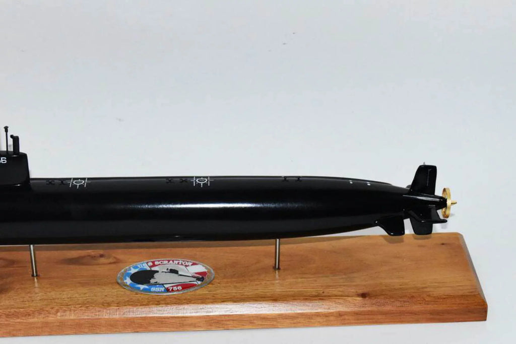 Scranton -756 (Black Hull) Submarine Model,Navy,Scale Model,Mahogany,20 inch, Class