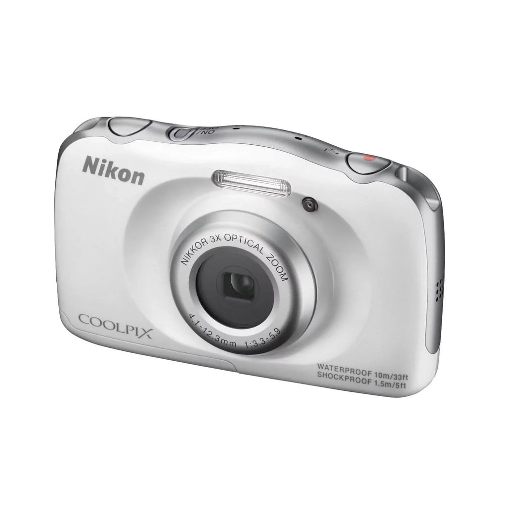 Nikon  S33 13.2MP Waterproof Shockproof Freezeproof White Digital Camera