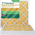 Filterbuy 25x25x1  11 Pleated   Furnace Air Filters (4-Pack)