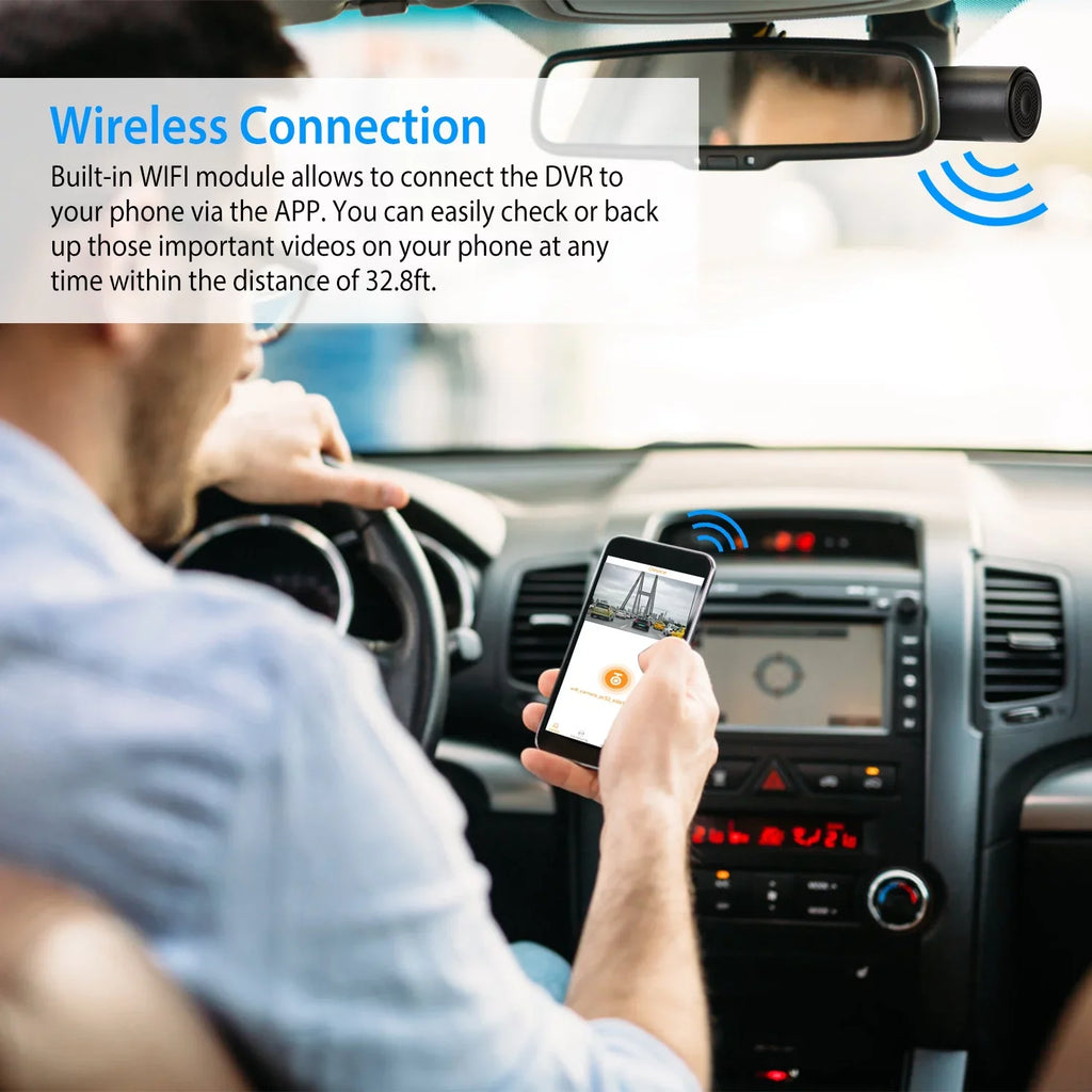 iNova 1080P Dash Cam Car Camera Recorder 170° Looping Recording G-sensor App Wifi Car