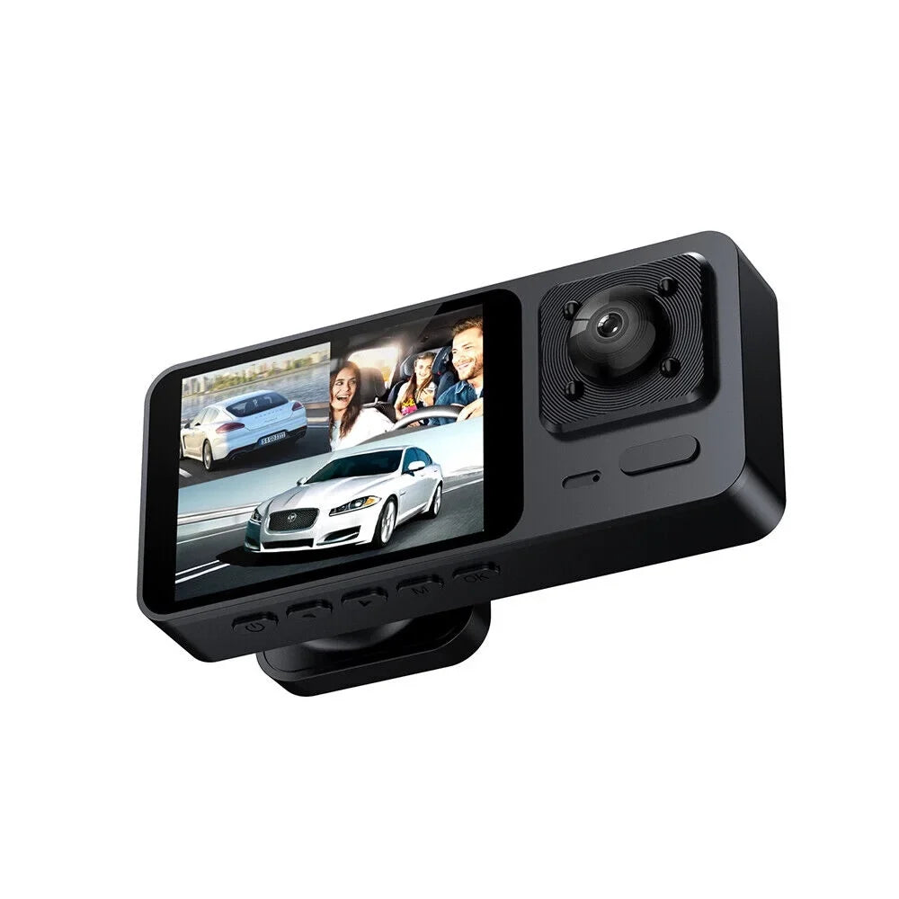 Paddsun Car Dual Lens Dash Camera Cam  1080P Front/Rear/Inside Video Recorder G-Sensor